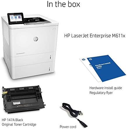 HP Laserjet Enterprise M611x Monochrome Duplex Printer with Dual-Band Wi-Fi and Extra Paper Tray (7PS85A) (Renewed) - Image 3