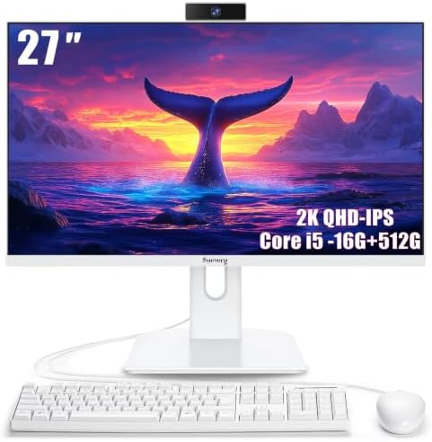 suevery 27" All-in-One Desktop Computer, Core i5 AIO Gaming PC,16GB / 512GB by suevery