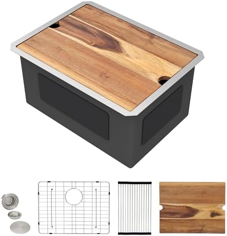 24"x18" Undermount Laundry Utility Sink Workstation by FULORNI