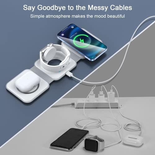 3 in 1 Wireless Charging Station for Apple,Foldable Magnetic Travel Charger - Image 4