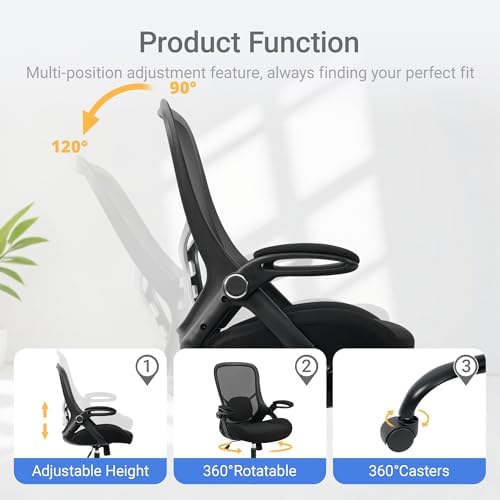 HYLONE 400lb Office Chair Big and Tall,Desk Chair with Lumbar Support,Black - Image 7
