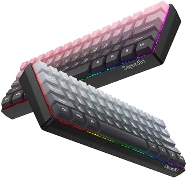 Snpurdiri 60% Wired Gaming Keyboard, 61 Keys RGB (Grey-Black) - Image 2