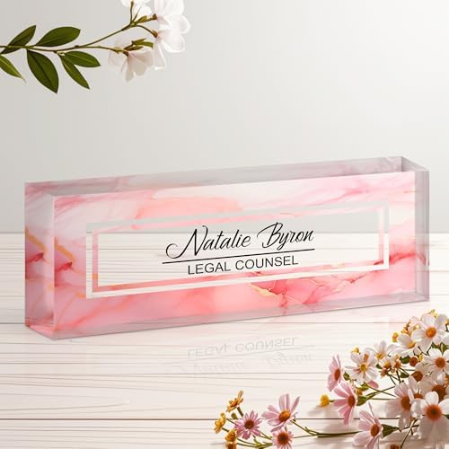 Ship Next Day Desk Name Plate Personalized, Custom Name Plate for Desk by Unknown