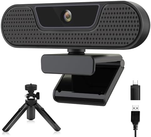saylas 4K Webcam with 4 Noise Cancellation Microphone, W8GS Web Cam, Privacy Cover, 85° FOV, Plug & Play Web Streaming Camera for Computer, USB Webcam for Pc, Laptop, Desktop, Mac by SAYLAS