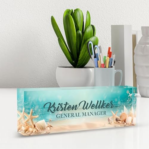 Desk Name Plate Personalized, Name Plate for Desk, Custom Office Desk Decor Office Gifts for Women Men, Acrylic Desk Accessories Employee Appreciation Gifts for Boss, Manager, Teacher, Nurse - Image 3