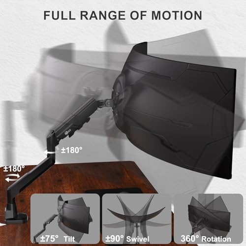 WALI Ultrawide Single Monitor Arm for 17-49 inch Curved Screen, up to 33lbs - Image 4