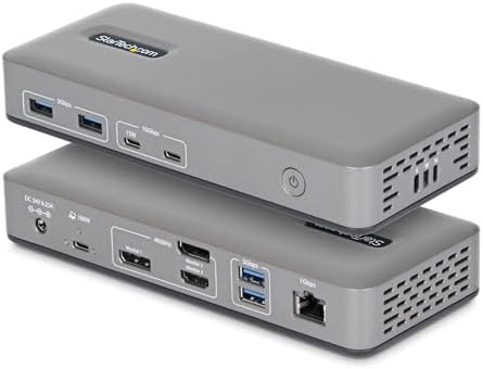 StarTech Driverless USB-C Triple 4K Windows Dock, DisplayPort & HDMI, 100W by Unknown