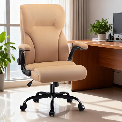 AreShark Office Chair - Executive High Back Breathable Desk Chair with Lumbar Support - Ergonomic Leather Rolling Swivel Computer Chair with Rock Function for Working Studying Gaming Relaxing - Image 2