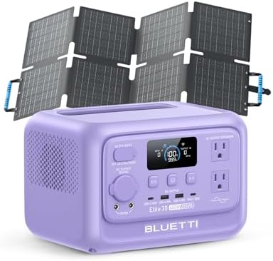 BLUETTI Solar Generator Elite 30 V2 with 60W Solar Panel Included 288Wh by Unknown