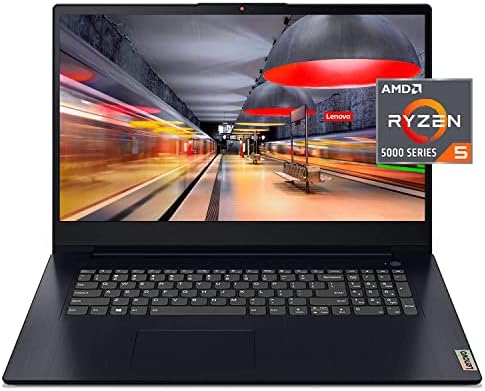 Lenovo IdeaPad Laptop (2022 Model), 17.3" HD+ Display, AMD Ryzen 5 5500U Processor (Beats i7-11375H), 20GB RAM, 1TB PCIe SSD, AMD Radeon 7 Graphics, Webcam, Fingerprint Reader, Windows 11 by LENOVO
