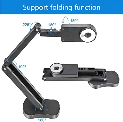 4K USB Document Camera for Teacher, 8MP Webcam & Visualiser for A3 Size with Dual Microphones, 3-Level LED Light, Image Invert, Foldable for Live Demo, Work with Windows, macOS and Chrome OS - Image 3