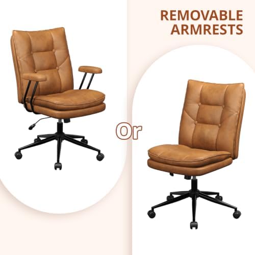 Ergonomic Home Office Chair Leather Desk Chairs with Adjustable Height - Image 5