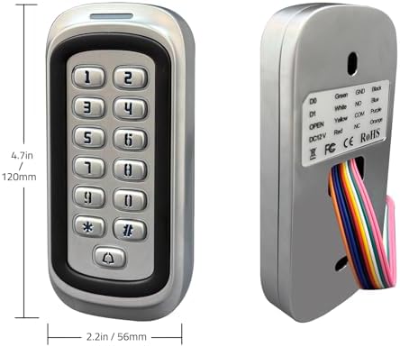 Wireless WiFi Tuya Access Control Keypad, 12V DC Metal Door Access Control - Image 4