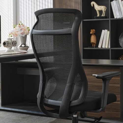 Qulomvs Mesh Ergonomic Office Chair Home Office Desk Chair with Headrest Height Adjustable Computer Executive Desk Chair with Wheels 360 Swivel Task Chair - Image 6
