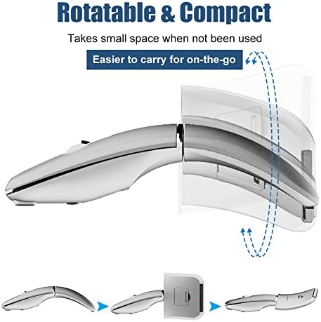 Foldable Arc Wireless Mouse Silent Click Bluetooth 5.3 and 2.4GHz - Image 5