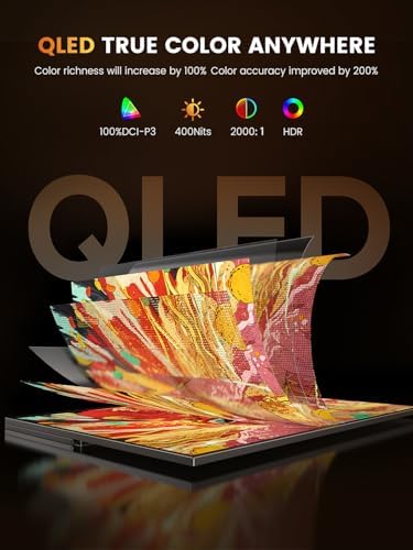 UPERFECT Portable Gaming Monitor 144Hz 2.5K, 16” 0.1ms 100% DCI-P3 QLED - Image 4