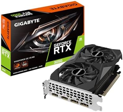 GIGABYTE GeForce RTX 3050 WINDFORCE OC V2 6G Graphics Card, 2X WINDFORCE Fans, 6GB GDDR6 96-bit GDDR6, GV-N3050WF2OCV2-6GD Graphics Card by Unknown