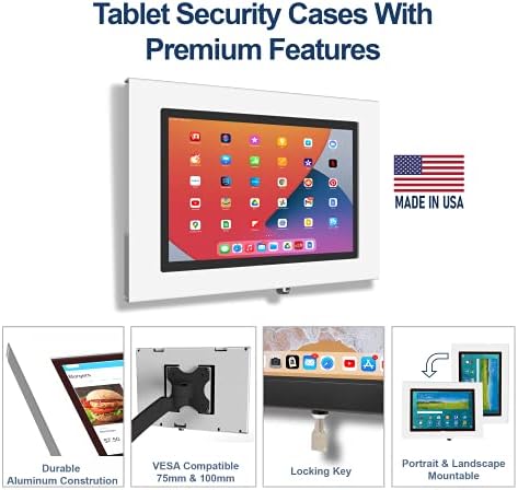 Locking Security Metal Case for Apple iPad Pro 12.9" 3/4/5/6 for Kiosk, POS, Store, Show Display (White, iPad Pro 12.9 3/4/5/6) - Image 6