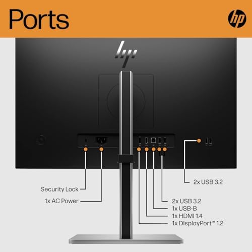 HP E24 G5 24" Class Full HD LCD Monitor - 16:9 - Black - 23.8" Viewable - in-Plane Switching (IPS) Technology - Edge LED Backlight - 1920 x 1080-250 Nit - 5 ms - HDMI - DisplayPort - USB Hub - Image 6