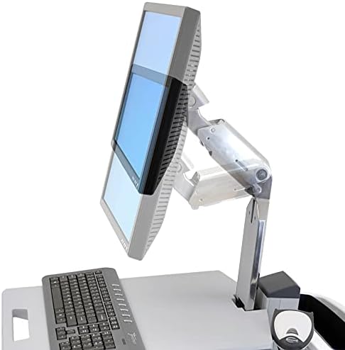 Ergotron – Neo-Flex Rolling Computer Cart, Mobile Standing Desk Workstation – Monitor, Grey - Image 5