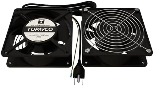 Network Cabinet Fan (2pc Kit) Pair of 120mm 4in Fans 110V - Tupavco TP1511 - Image 4