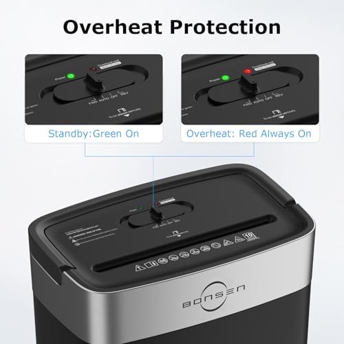 Bonsen 10-Sheet Cross Cut Paper Shredder for Home Office Heavy Duty - Image 7