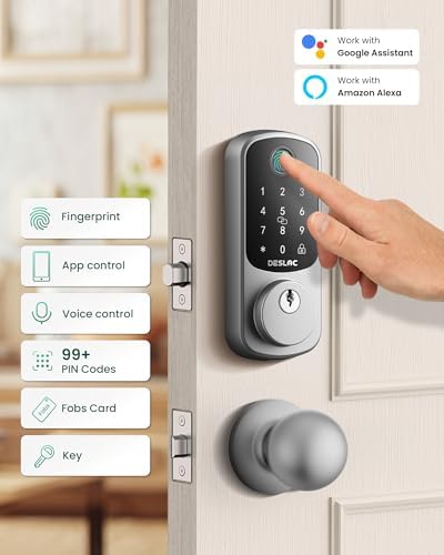 DESLOC B200 Fingerprint Smart Lock with 2 Knobs, Child Safe Design - Image 3