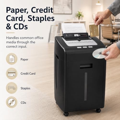 Paper Shredder 200 Sheet Auto Feed 2 X 15 mm P-5 Micro Cut - Image 5