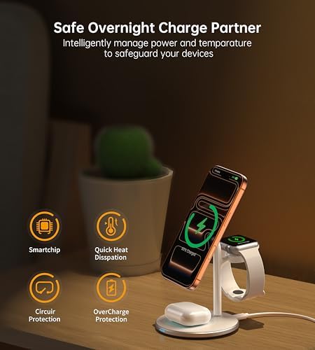 3 in 1 Magnetic Wireless Charging Station for Apple Devices,15W for Magsafe - Image 5