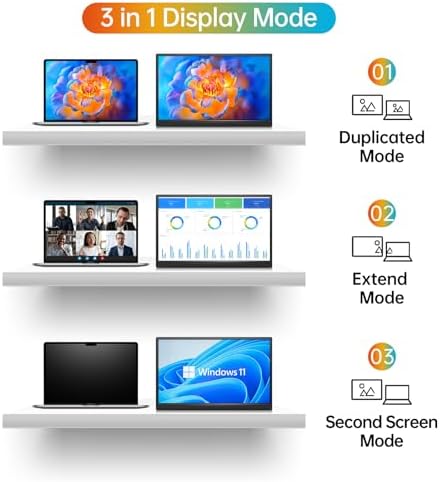 MNN 14" 1200p USB-C HDMI HDR Portable Monitor - Image 6