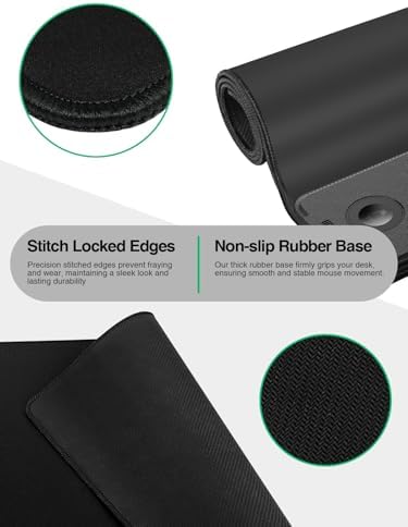 Mouse Pad with Magnetic Wireless Charging, Large Desk Mat, Non-Slip Mouse Mat, Keyboard Pad for Gaming, Desk, Office, PC - Image 5