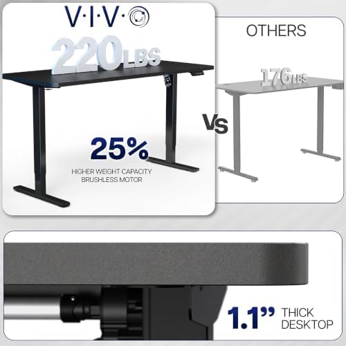 VIVO Dark Gray 60 x 24 in Standing Desk, DESK-KIT-1W6G - Image 5