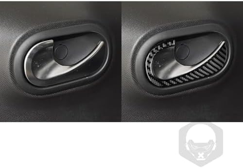 Car Inner Door Handle Switch Panel Anti-Scratch Strip Decoration Sticker Real 3K Black Carbon Fiber Trim Compatible with Benz Smart 2016 2017 2018 2019 2020 2021 Auto Interior Accessories - Image 4