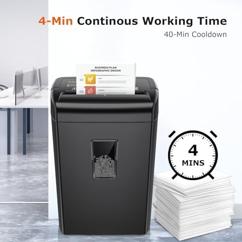 Bonsaii 10-Sheet Heavy Duty Cross Cut Paper Shredder for Home Office - Image 2