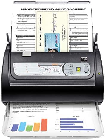 Plustek PS188 High Speed Double-Sided Color Document Scanner, with Automatic Document Feeder (ADF), 30 Pages Per Minute, Support Windows 7/8/10/11 by Plustek