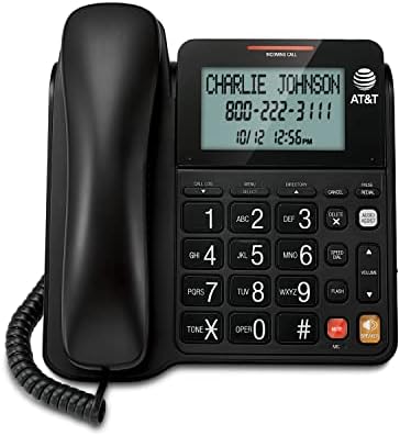 AT&T CL2940 Corded Phone with Caller ID/Call Waiting, Speakerphone, XL Tilt Display, XL Buttons & Audio Assist Volume Boost, Pack of 4 by ATT