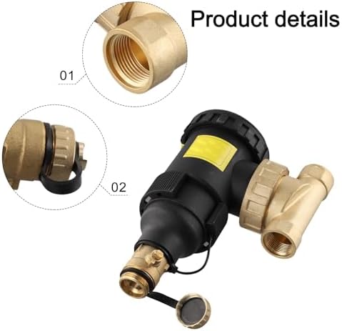 Magnetic Boiler Filter, Magnetic Dirt Remover, 3/4 Heated Magnetic Filter, Magnetic Separator, Brass Magnetic Mudguard Filter For Central Heating Systems - Image 2