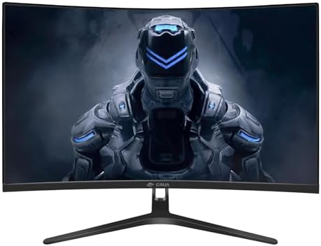 CRUA 27" FHD 1080P 180Hz Curved Gaming Monitor, 1800R, AMD FreeSync, Black - Image 2