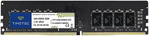 Timetec 32GB DDR4 3200MHz (or 2933MHz or 2666MHz) PC4-25600 Non-XMP CL22 1.2V Non-ECC Unbuffered 2Rx8 Dual Rank 288 Pin UDIMM Desktop PC Computer Memory RAM Module Upgrade by Timetec