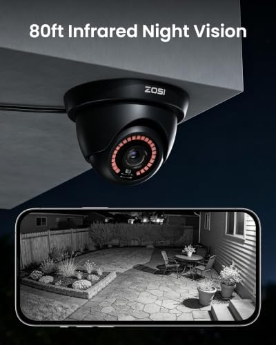 ZOSI 1080p Home Security Camera System, 4pcs 2.0MP Dome Cameras, NO HDD - Image 4