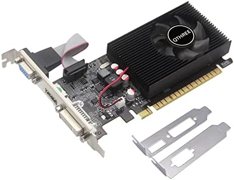 QTHREE NVIDIA GT 730 4GB Graphics Card,DDR3,128-Bits,Video Card for PC,PCI Express x16,DVI-I,HDMI,VGA,Low Profile Computer GPU,DirectX 11,Support 2K by QTHREE