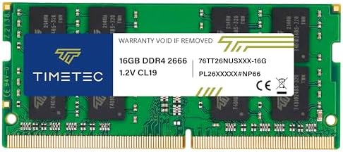 Timetec Premium 16GB DDR4 2666MHz (PC4-2666V) PC4-21300 SODIMM Laptop RAM – 260-Pin 1.2V CL19 Non-ECC Unbuffered Memory Module for Laptop, Notebook, Mini PC, All-in-One by Timetec