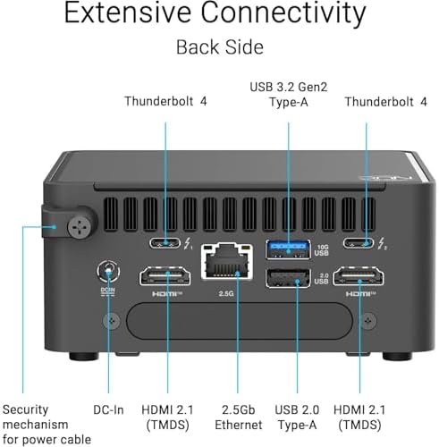 ASUS NUC 13Pro Business Mini Desktop, Intel 13th Gen i5 Processor(8Core, 12Threads with Up to 4.6GHz), 16GB RAM, 256GB PCIe SSD, Ultra-Quiet Design, Space-Saving, Wi-Fi 6E, USB-C, Windows 11 - Image 3