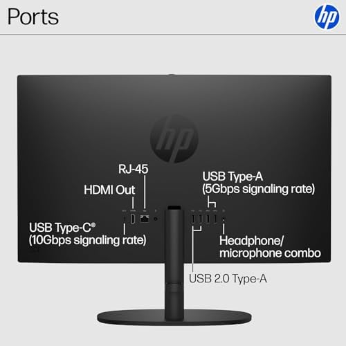 HP 2025 22" FHD All-in-One Desktop Computer • The New Version for Everyday Use • Latest 13th Gen Intel Quad-Core CPU • 8GB DDR5 • 128GB Storage • HDMI • Type-C • Wi-Fi • HD Webcam • Win11 Pro • Black - Image 5