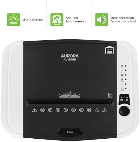 Aurora High Security 150-Sheet Auto Feed Micro-Cut Paper and Credit Card Shredder with 6.3 Gallon Pullout Basket / 60 Minutes/Security Level P-4 - Image 5