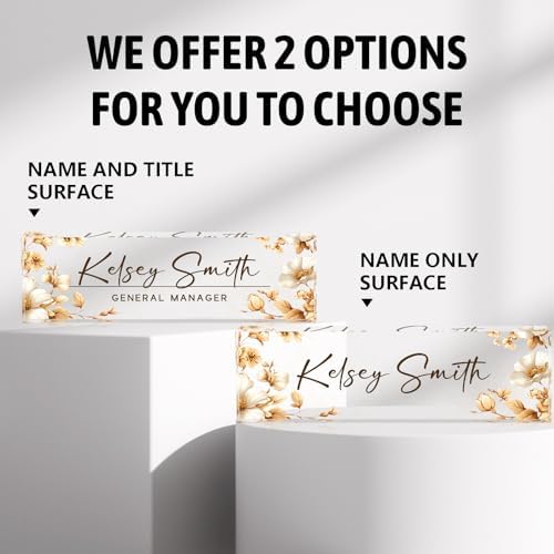 Custom Desk Name Plate Personalized, Acrylic Name Plate for Desk, Office Desk Decor for Women and Men, Employee Appreciation Gifts Office Gifts for Boss, Manager, Teacher, Nurse - Image 4