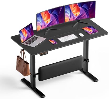 MALOL 47" x 24" Height Adjustable Electric Standing Desk, Black by MALOL