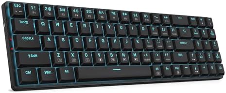 Redragon BS8773 Wireless Keyboard and Mouse Combo, 78 Keys 2.4Ghz Wireless Low-Profile Mechanical Brown Switch Keyboard w/Slim Compact Design & Single Blue Backlit, Comfort Grip 2400 DPI Max Mouse - Image 3