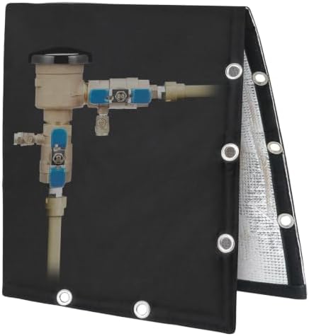 2-Way Open Backflow Preventer Insulation Cover,16" Wx20 H,Black by Bonnary