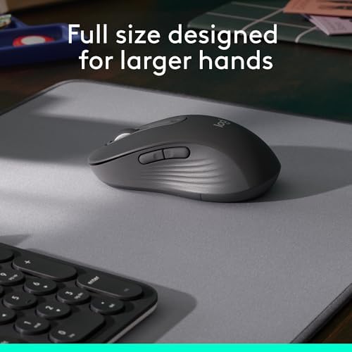 Logitech Signature M650 L Full Size Wireless Mouse Large Sized Hands - Red - Image 3